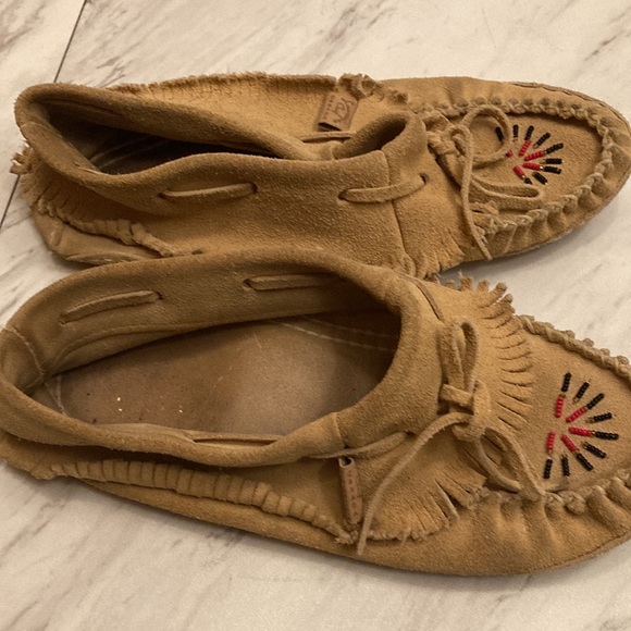 Moccasins shoes slippers Suede Leather Laurentian Chief Canada women’s 8 - Picture 4 of 5